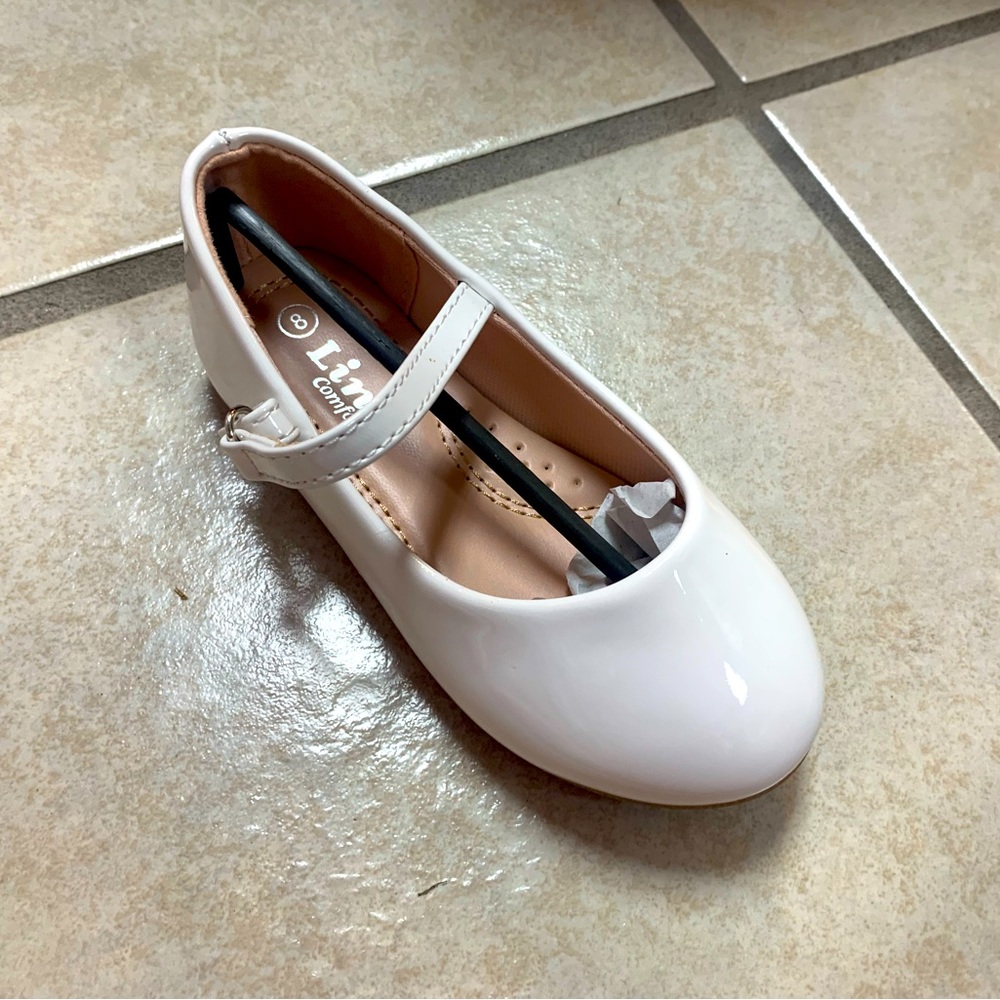 Infant Toddler White Patent Mary Jane Pageant Dress Church Wedding Shoes NIB